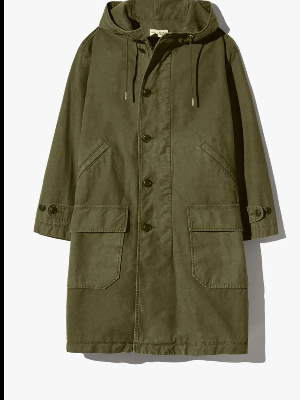 Nili Lotan Olive Green Hooded Utility Coat - Picture 4 of 8